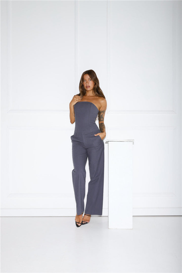 Susana | Women’s wide-leg cotton pants with tailored finish and side pockets