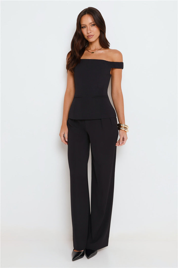 Savannah | Women’s high-waist wide-leg trousers with pleated front