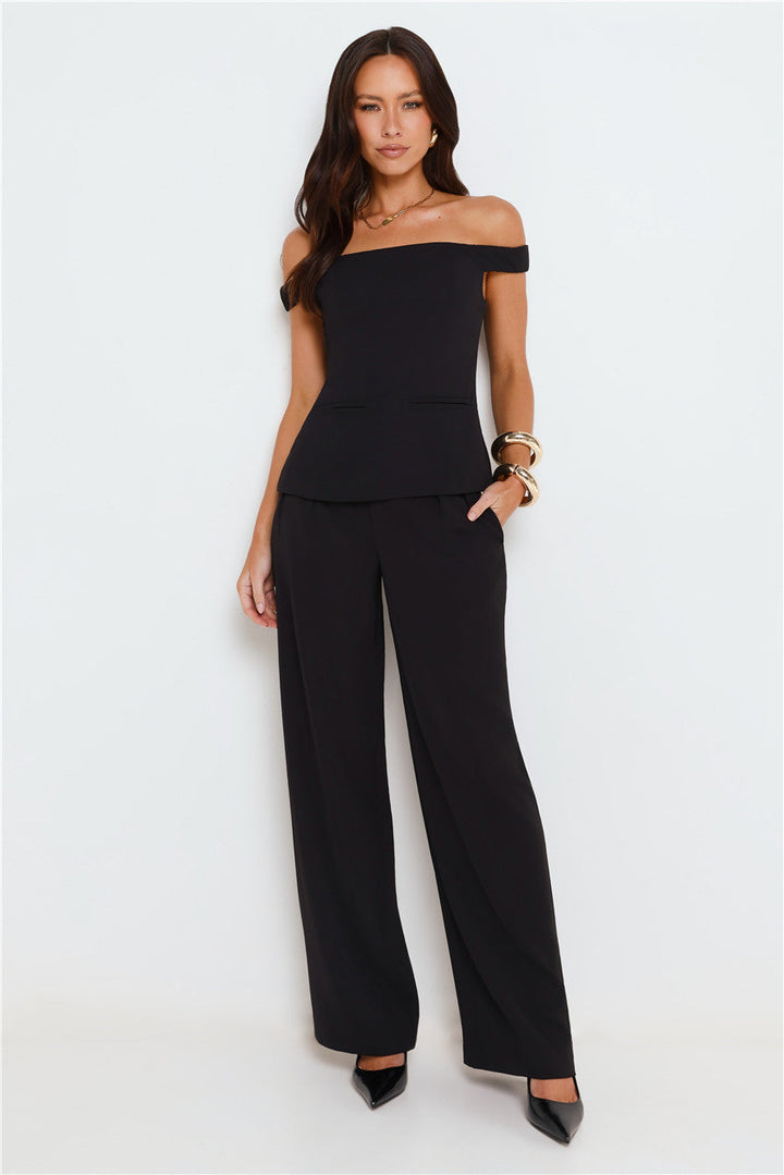 Savannah | Women’s high-waist wide-leg trousers with pleated front