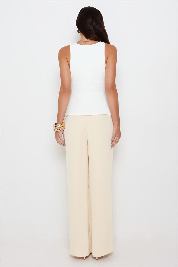 Luna | Women’s wide leg trousers with high waist and flowing silhouette