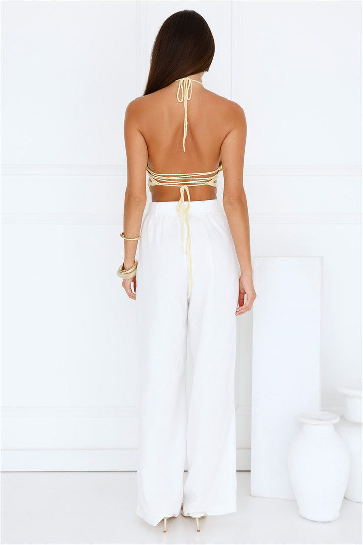 Leona | Women’s high-rise tailored trousers with belt detail