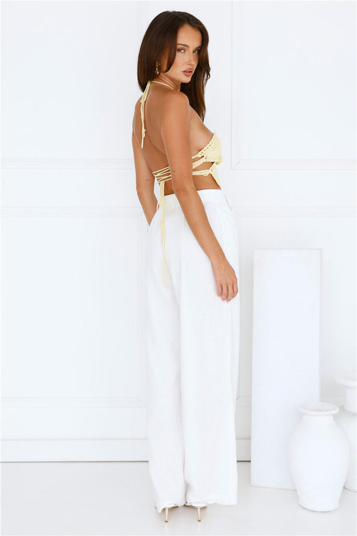 Leona | Women’s high-rise tailored trousers with belt detail