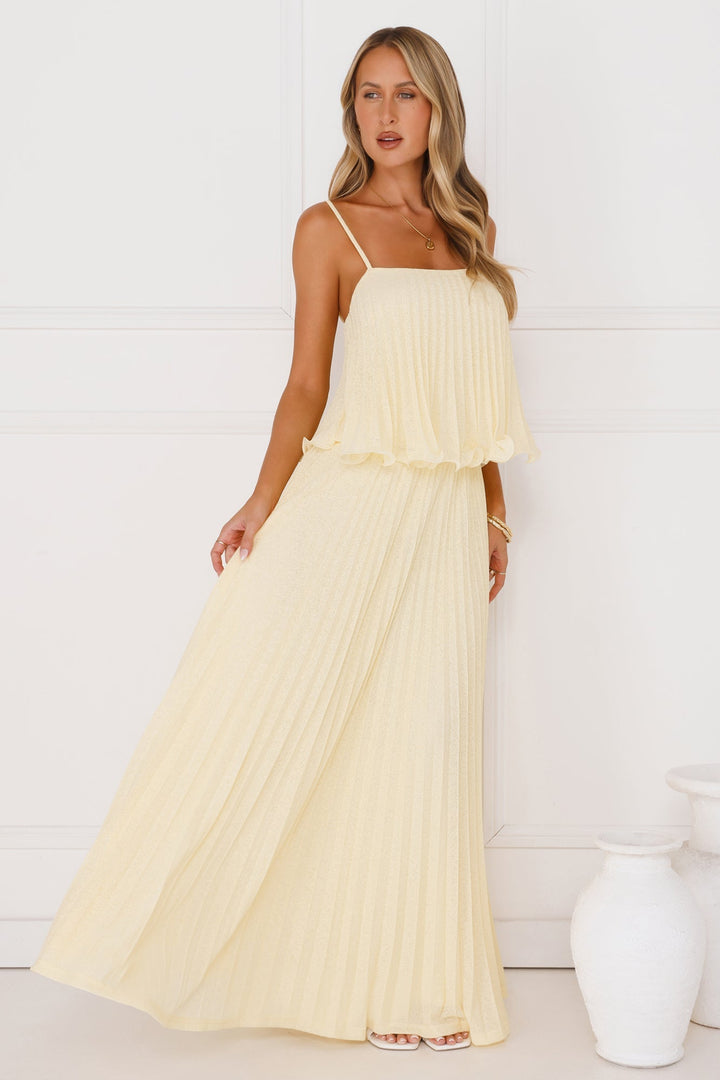 Analisa | Women’s pleated maxi skirt with flowy silhouette