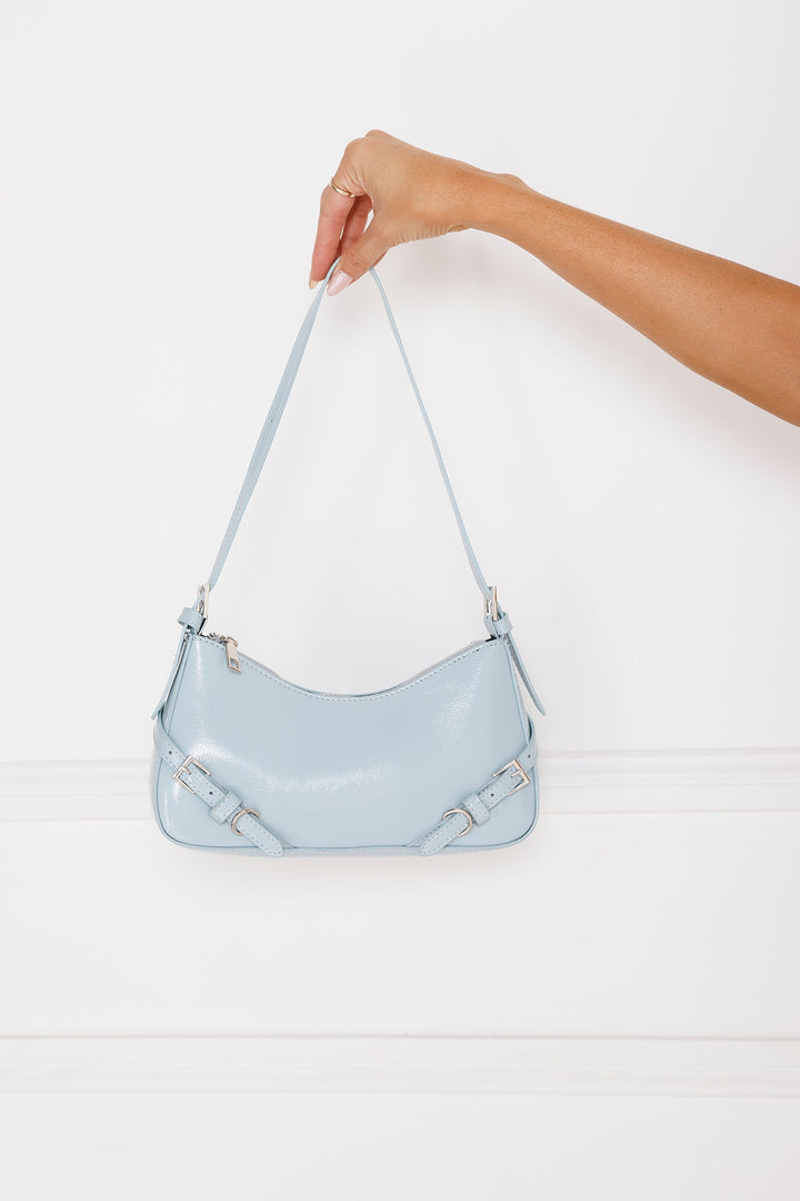 Mona | Women’s structured shoulder bag with buckle strap details
