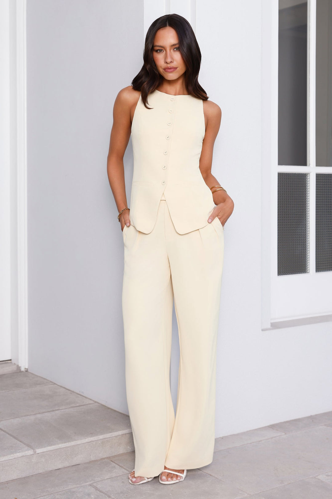 Luna | Women’s wide leg trousers with high waist and flowing silhouette