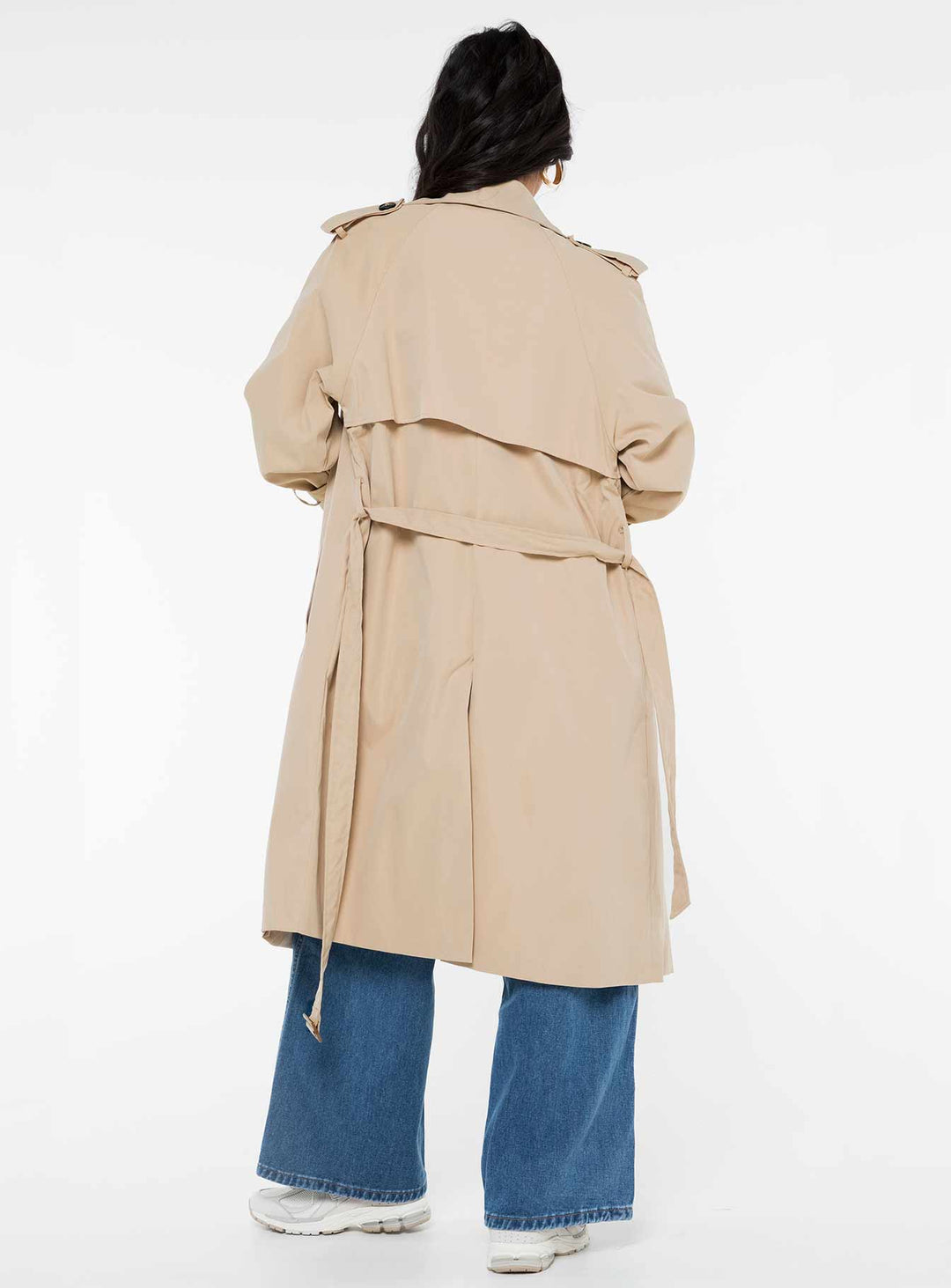 Rose | Women’s belted trench coat with lapel collar and tie waist