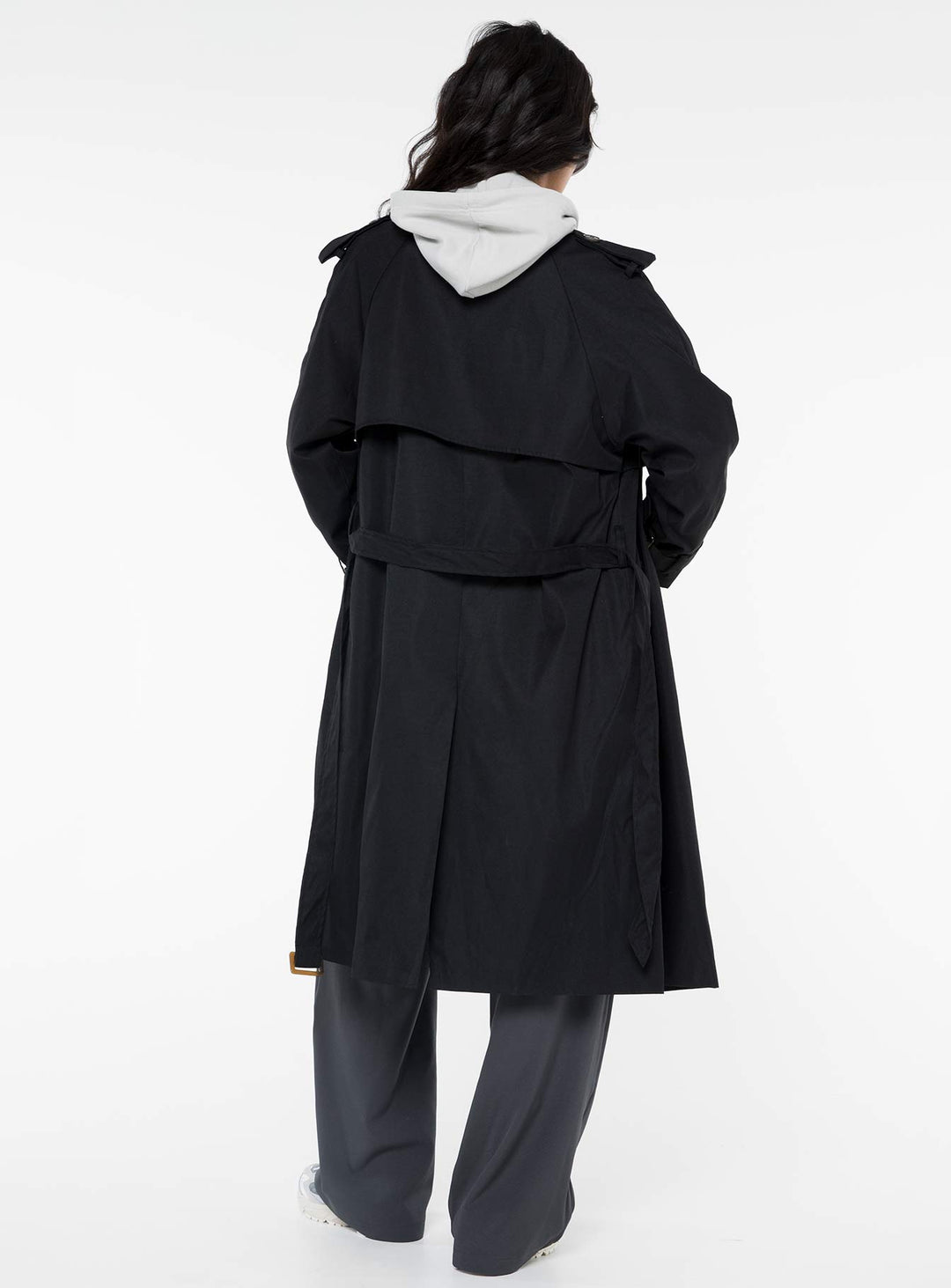 Alena | Women’s oversized trench coat with removable belt and back split