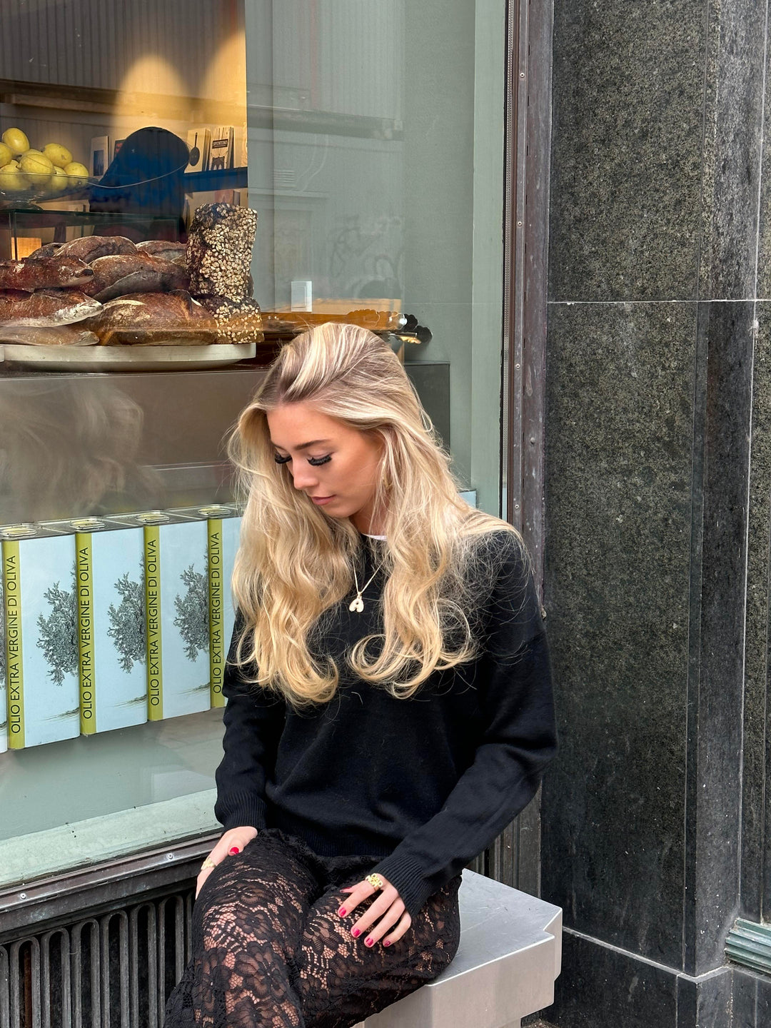 Sylvia | Women’s knit sweater with ribbed edge design