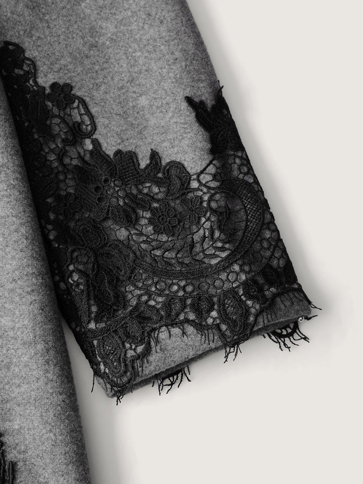 Wanda | Women’s color contrast belted lace jacket