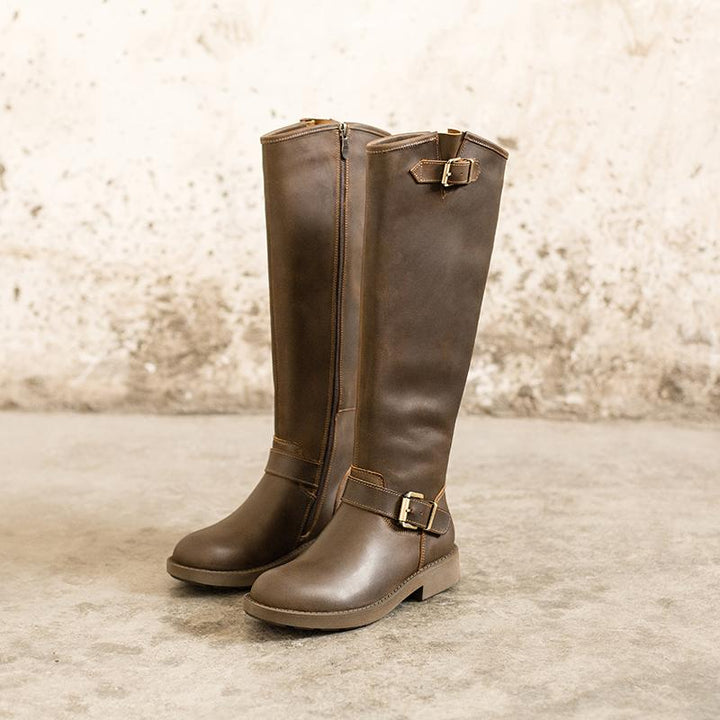 Luna | Women's knee-high western boots with retro edge