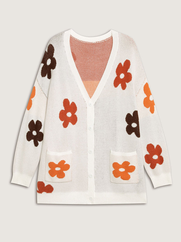 Destiny | Women’s floral button-front knit cardigan