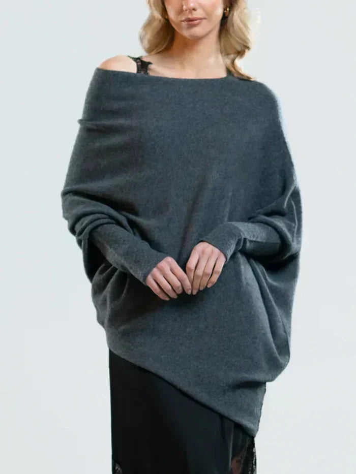 Sienna | Women’s sweater with draped asymmetrical design