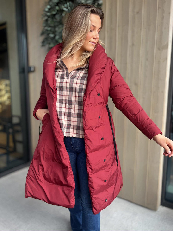 Kylene | Women’s wrap coat with a relaxed silhouette and shawl collar