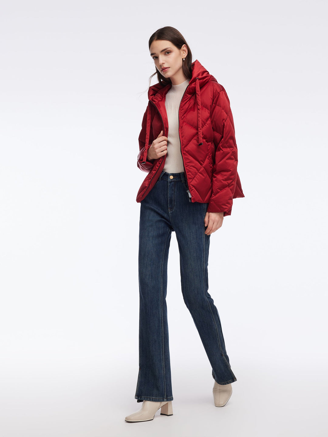 Fiora | Women’s diamond-quilted cocoon jacket with an adjustable hooded silhouette