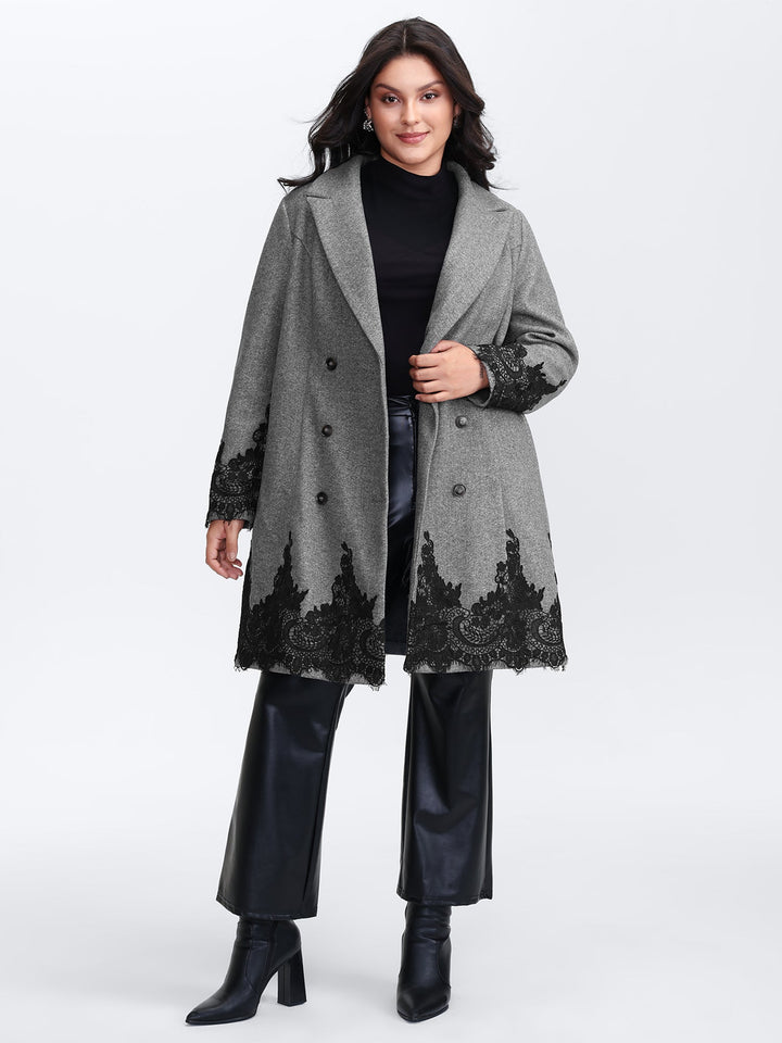 Wanda | Women’s color contrast belted lace jacket