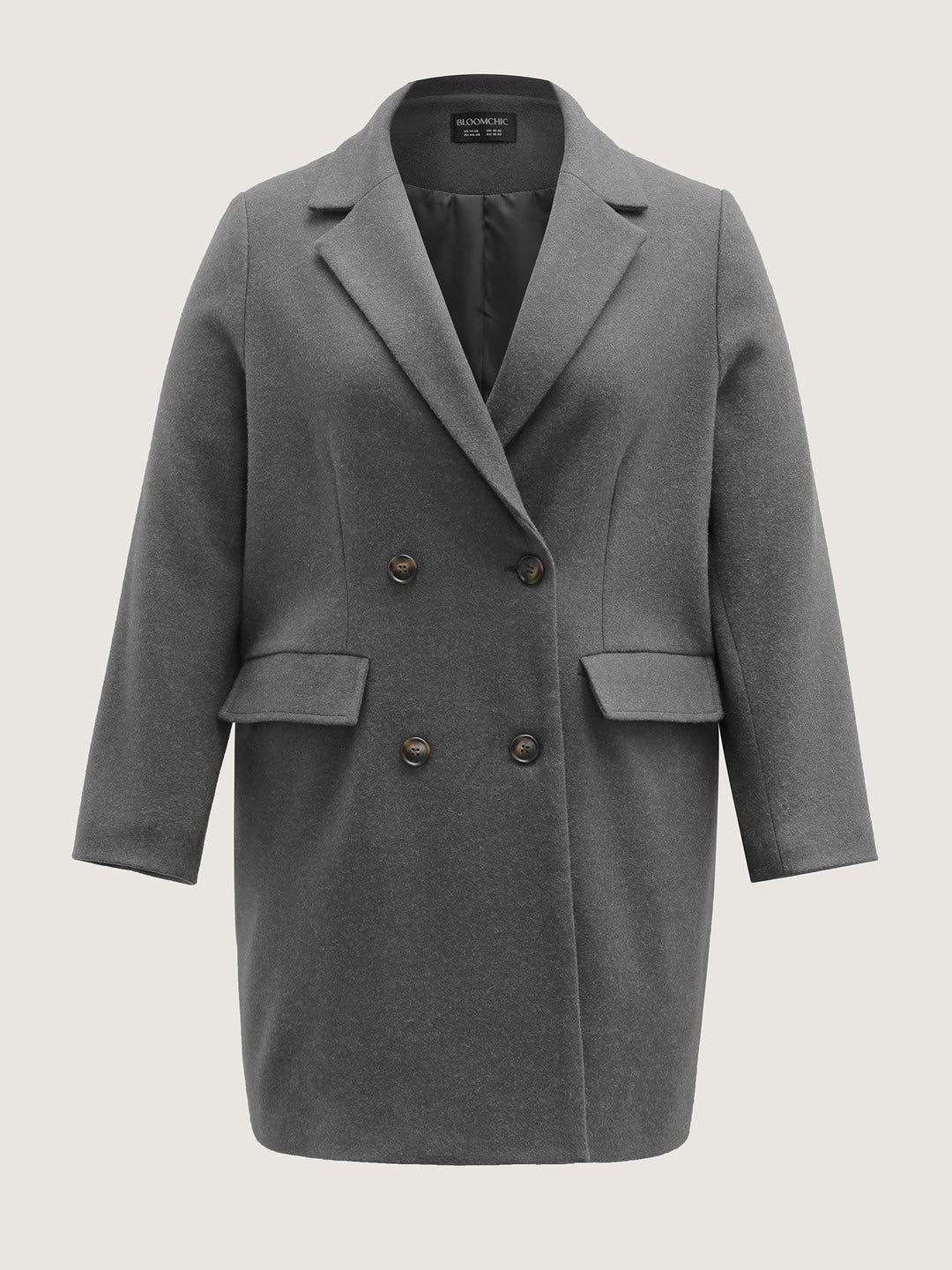 Teresa | Women’s solid suit collar button pockets coat