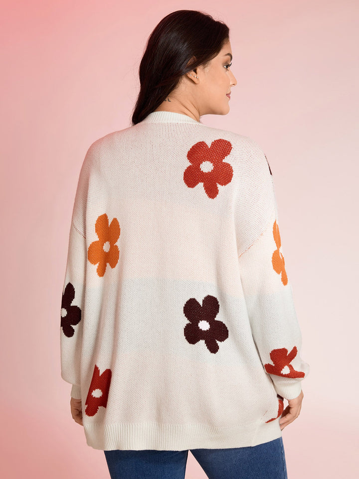 Destiny | Women’s floral button-front knit cardigan