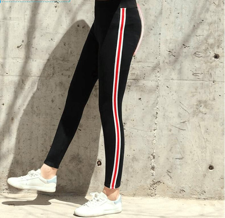 Angel | Women’s striped sports leggings with ankle-length fit