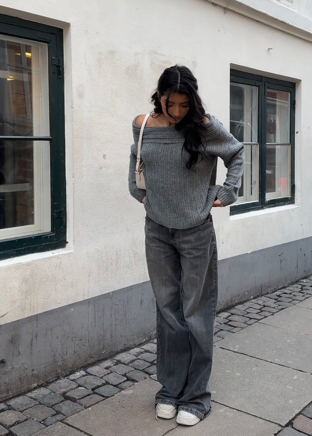 Reese | Women’s oversized knit with off-shoulder design