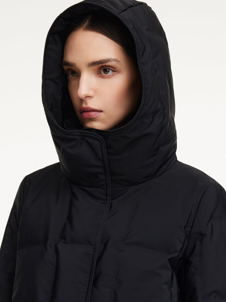 Kensie | Women’s cocoon hooded winter jacket with a structured weather-ready silhouette