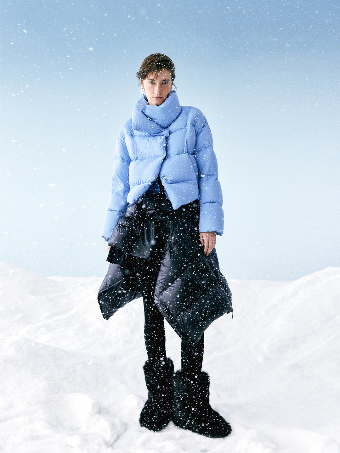 Carryn | Women’s lightweight winter jacket with an oversized convertible collar