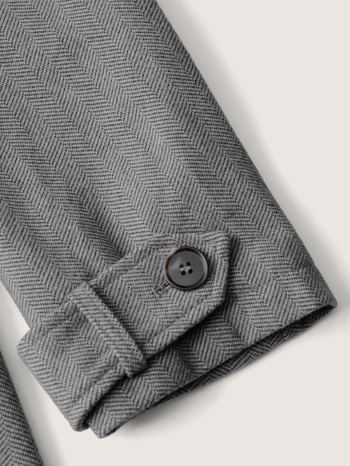 Zelda | Women’s herringbone button belted lined coat