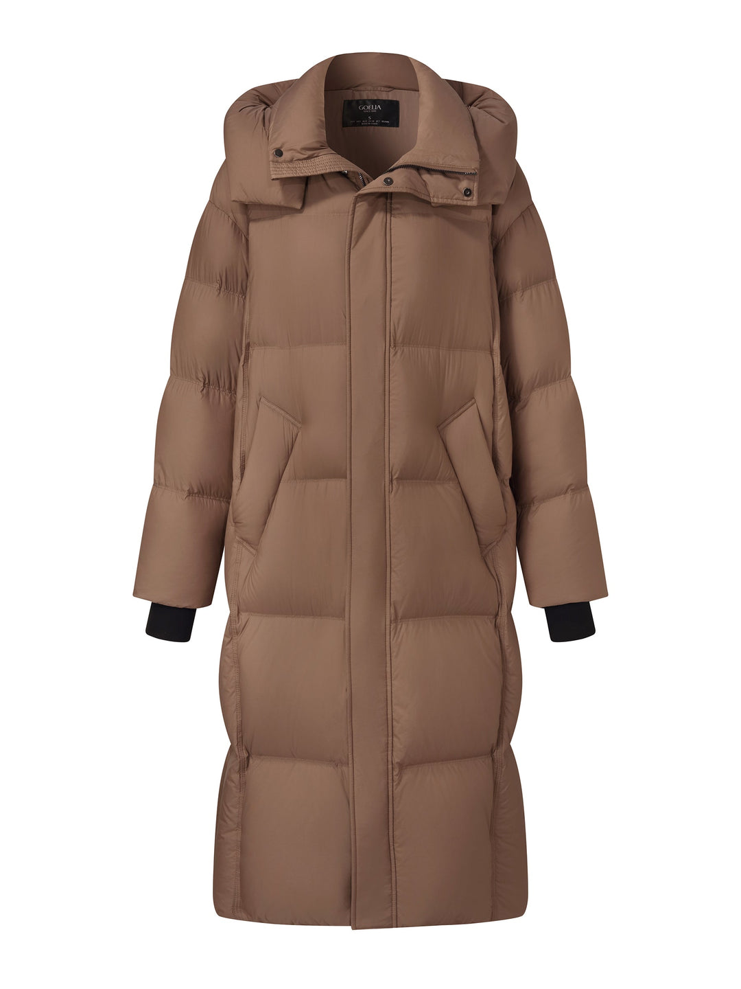 Corvyn | Women’s lightweight long winter coat with a sleek hooded silhouette