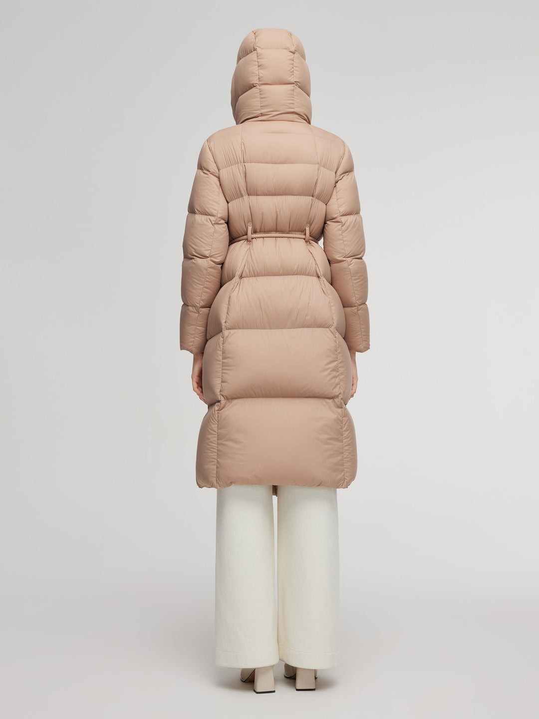 Tivra | Women’s hooded winter coat with a soft, adjustable belted silhouette