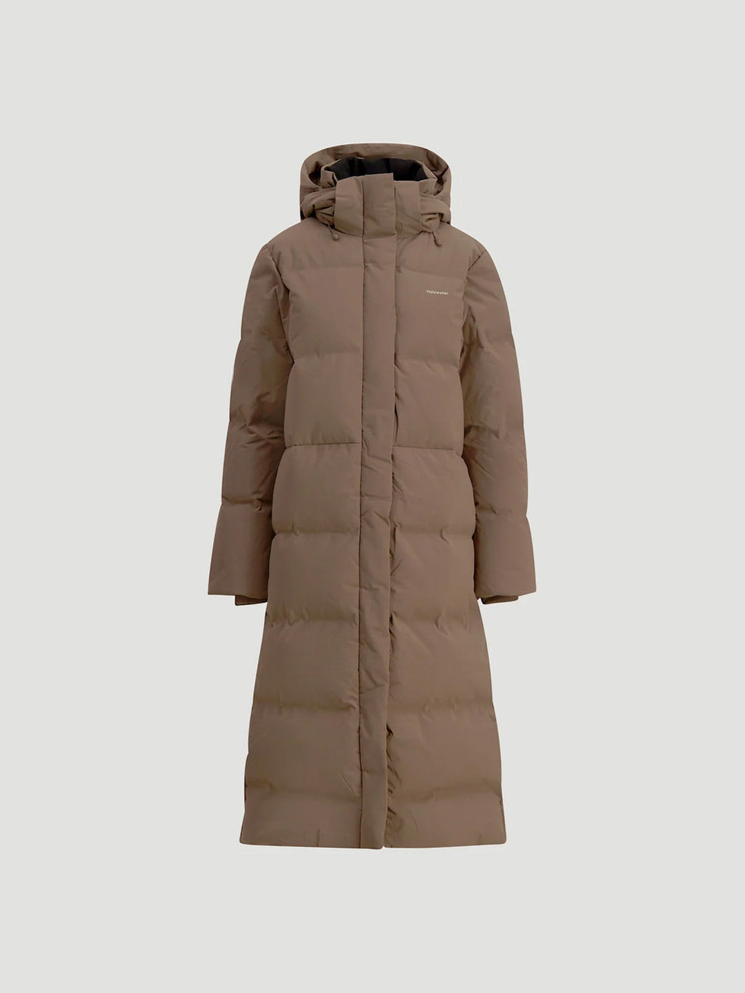 Dalynn | Women’s long hooded winter coat with a refined midi-length silhouette