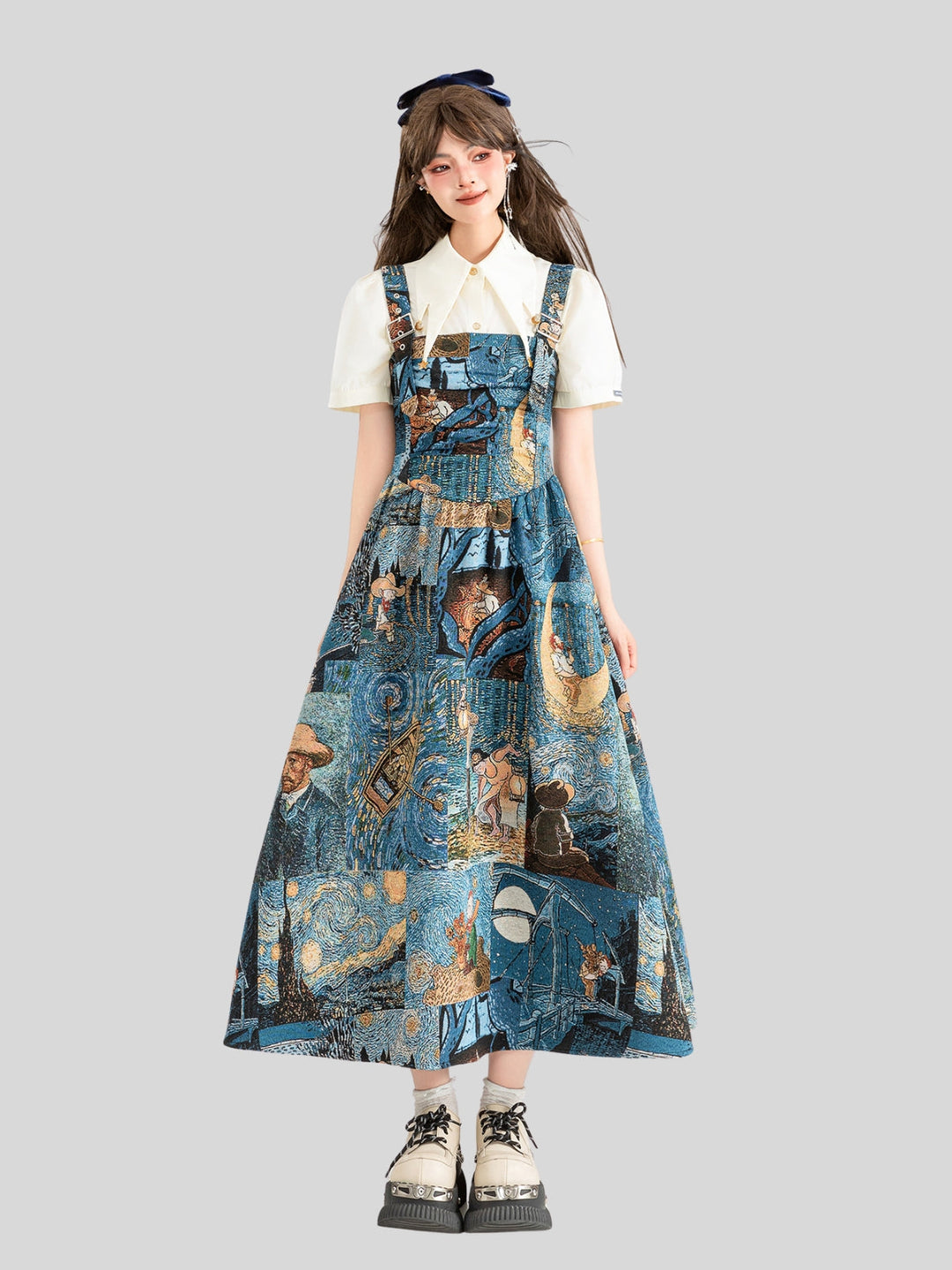 Wendy | Women's jacquard printed dress