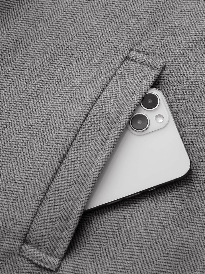 Zelda | Women’s herringbone button belted lined coat