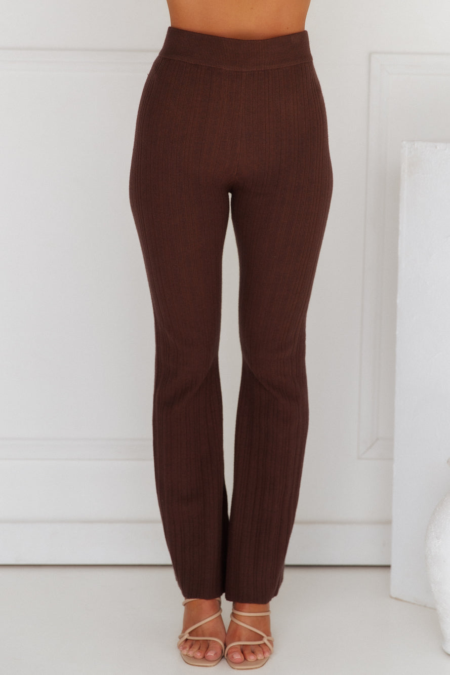 Dess | Women’s high-waisted ribbed pants with wide-leg fit