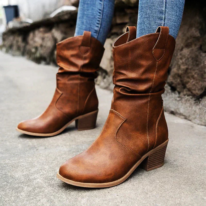 Maisie | Women's low-heel slip-on cowboy boots