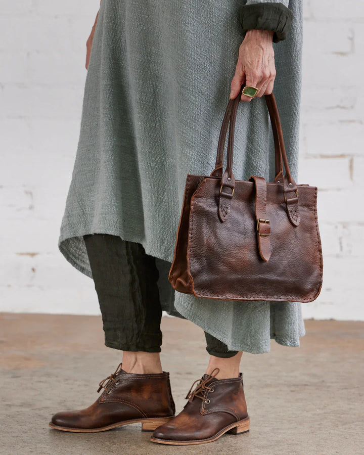 Charise | Women’s vintage brown leather lace-up ankle boots