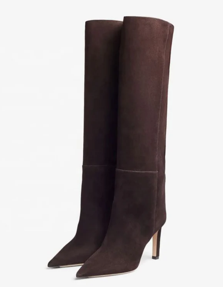 Cora | Women’s knee-high boots with pointed toe and stiletto heel