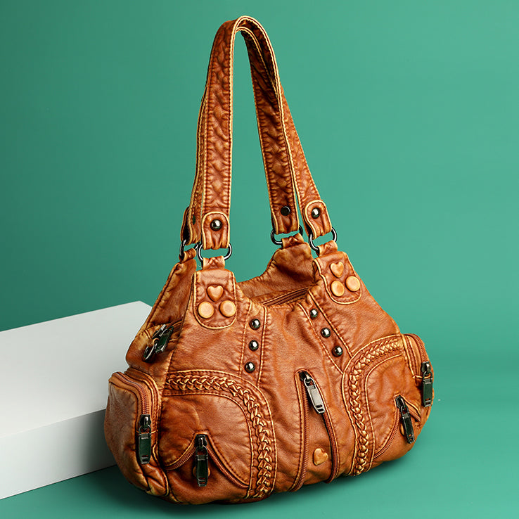 Katelyn | Women’s bohemian-inspired shoulder bag with textured design and multiple pockets