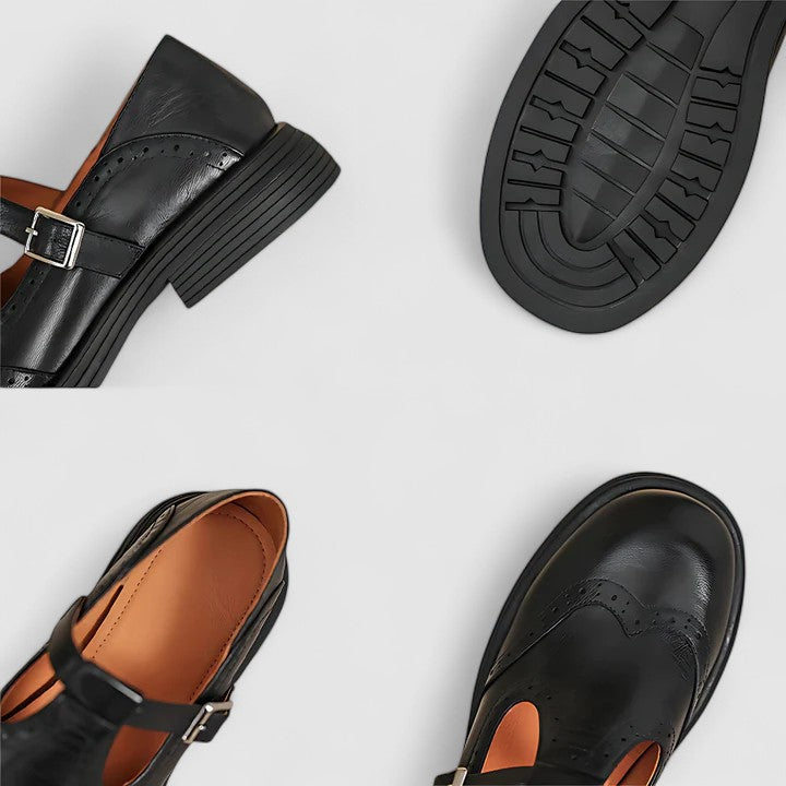 Scarlet | Women’s buckle strap shoes with supportive sole