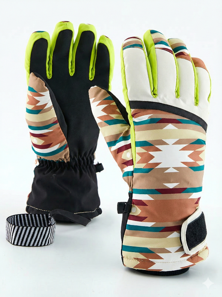 Tovia | Women’s winter snow gloves with ergonomic shaping and colorful detailing