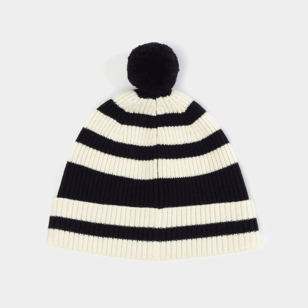 Mavlyn | Women’s striped knit beanie with a soft folded cuff