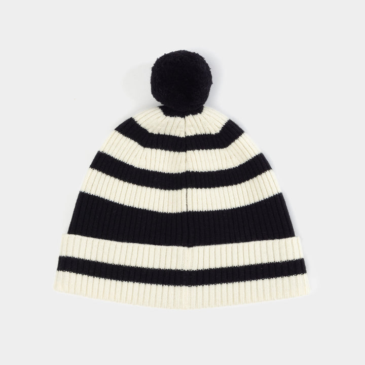 Mavlyn | Women’s striped knit beanie with a soft folded cuff