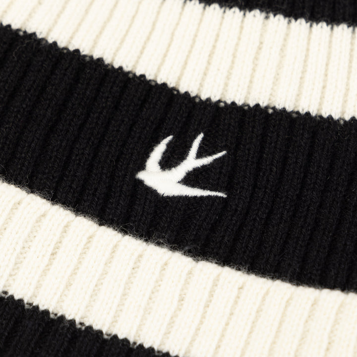 Mavlyn | Women’s striped knit beanie with a soft folded cuff