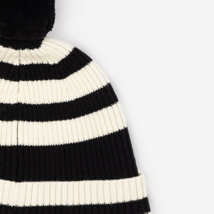 Mavlyn | Women’s striped knit beanie with a soft folded cuff
