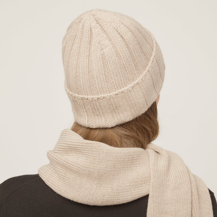 Brinora | Women’s chunky ribbed beanie with a soft, structured silhouette