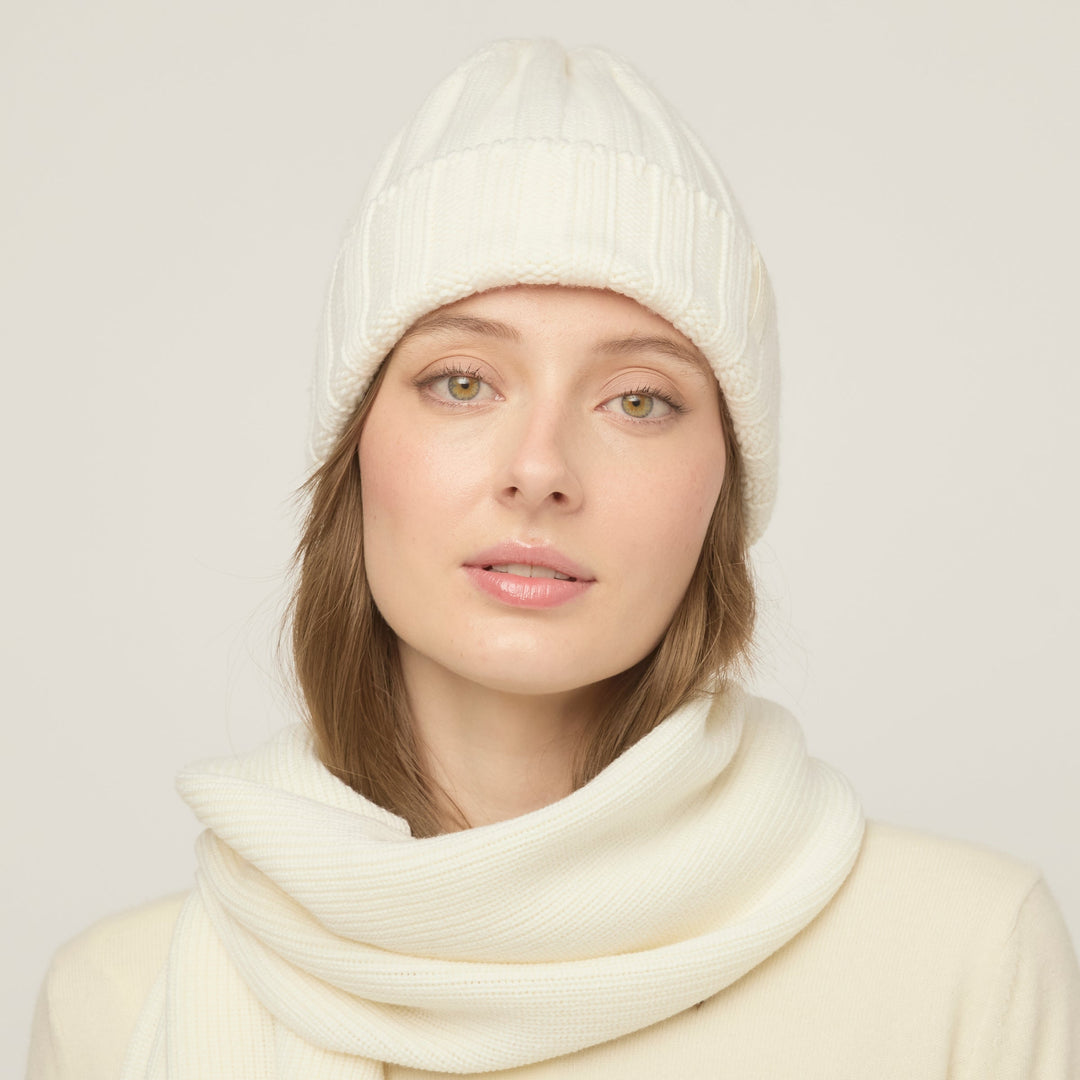 Brinora | Women’s chunky ribbed beanie with a soft, structured silhouette