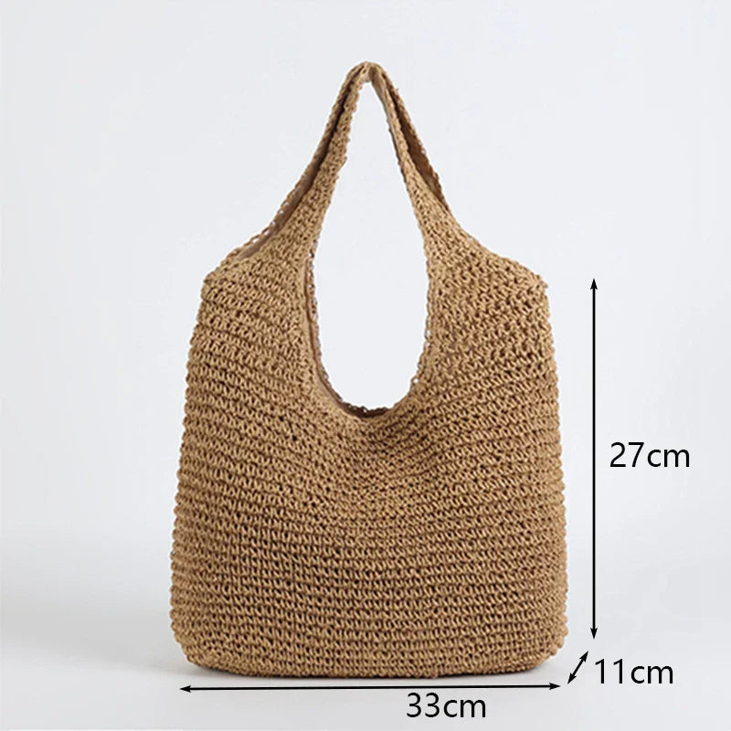 Kaylee | Women’s tote bag with wicker design and interior pocket
