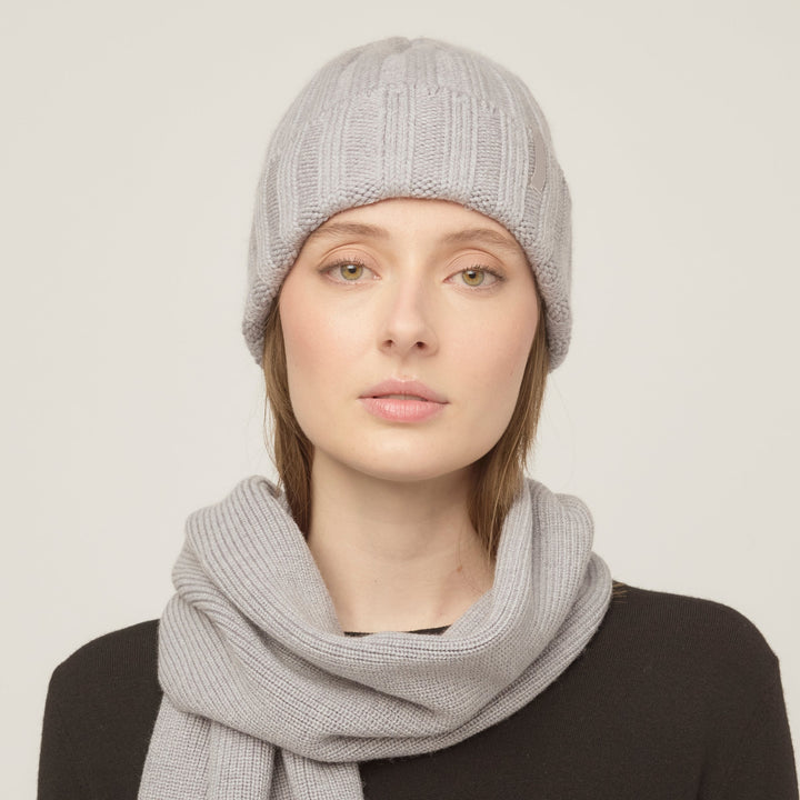 Brinora | Women’s chunky ribbed beanie with a soft, structured silhouette
