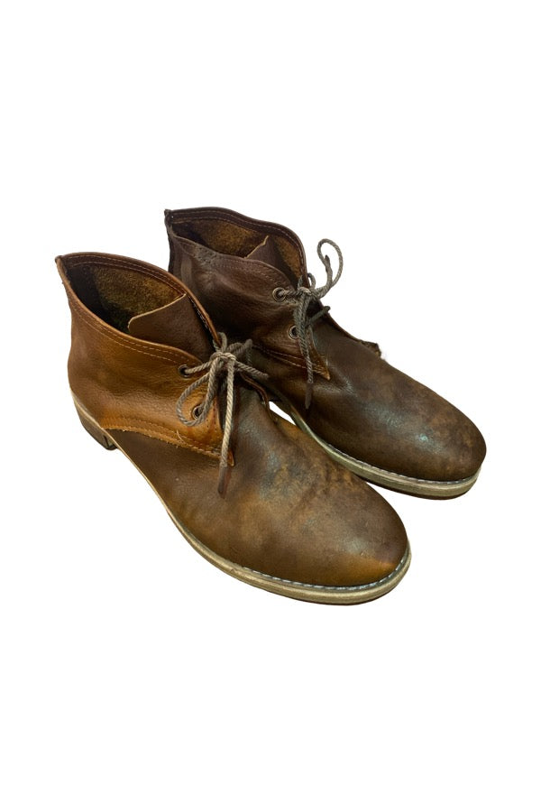 Charise | Women’s vintage brown leather lace-up ankle boots