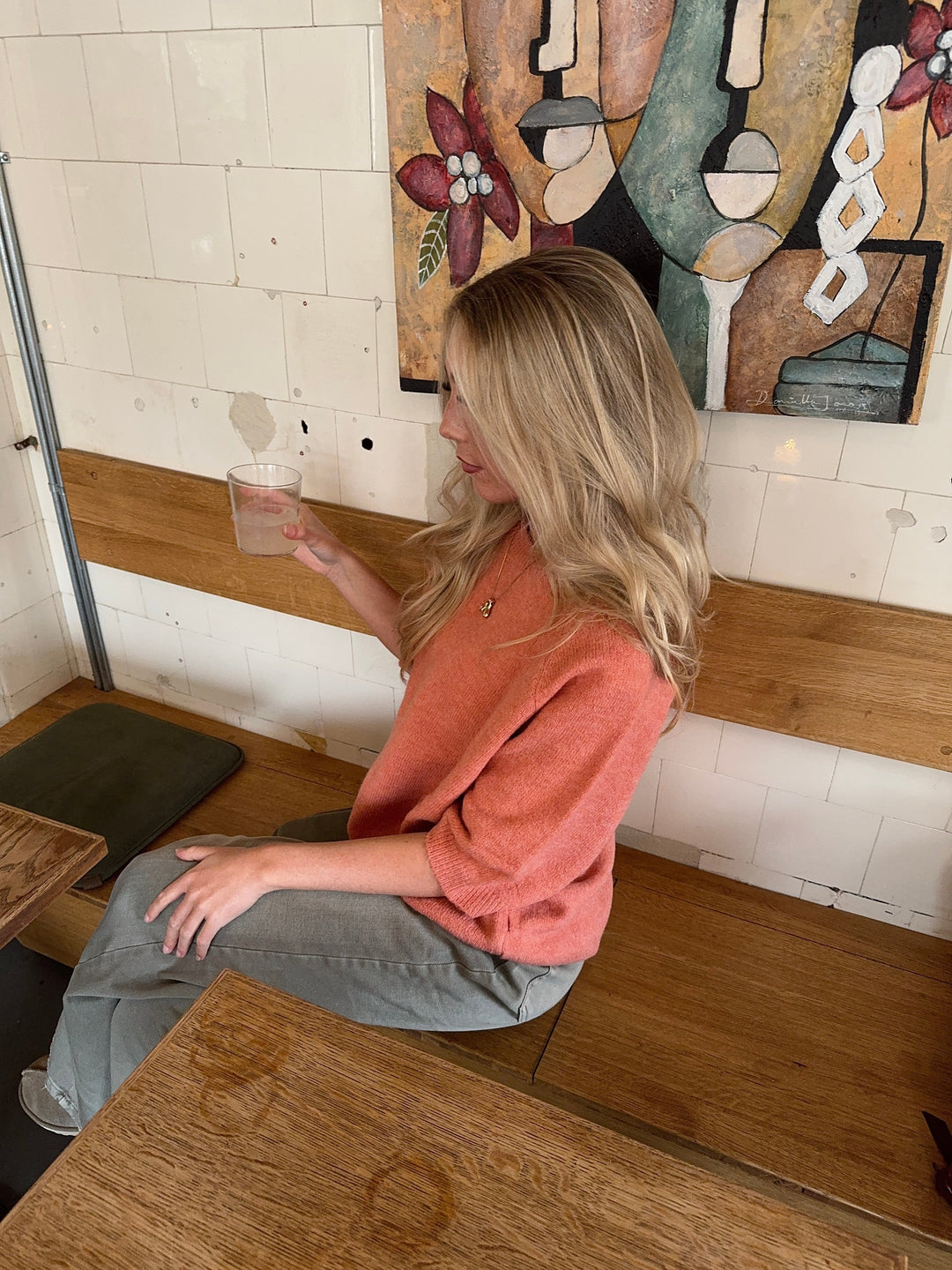 Sylvie | Women’s knit sweater with three-quarter sleeve design