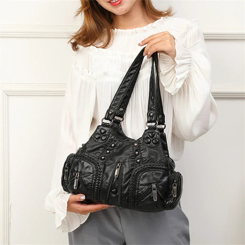 Katelyn | Women’s bohemian-inspired shoulder bag with textured design and multiple pockets