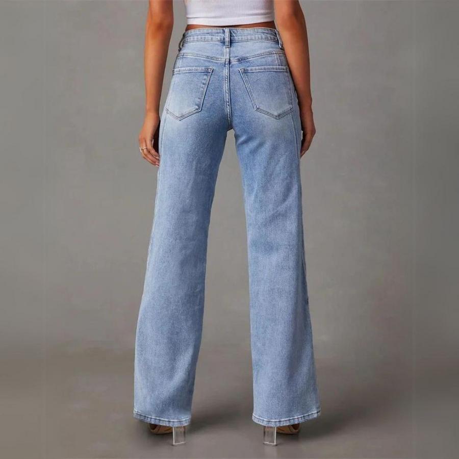 Zoe | Wide-leg high-waisted denim jeans